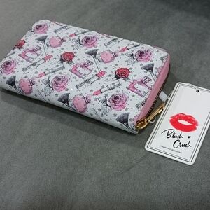 BLUSH CRUSH PINK AND WHITE WOMEN'S WALLET.